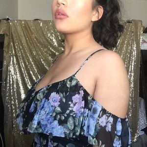 A floral high low summer dress.